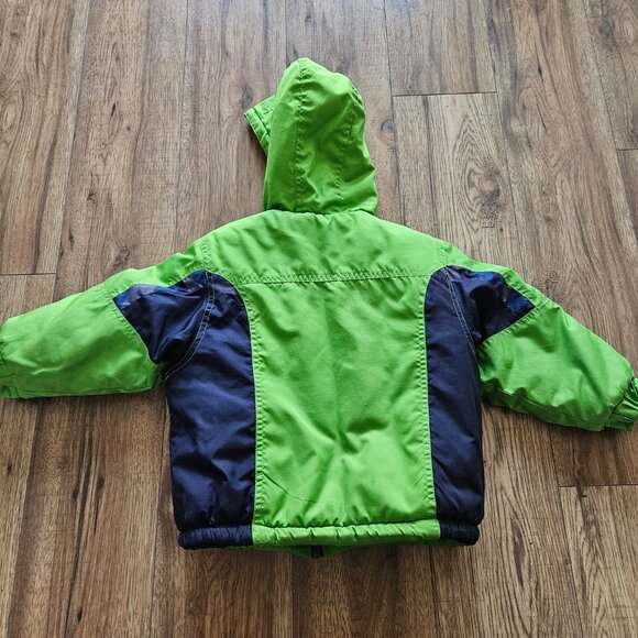 Carter's 3T Boys Blue and Green Dinosaur Winter Jacket - Picture 3 of 5